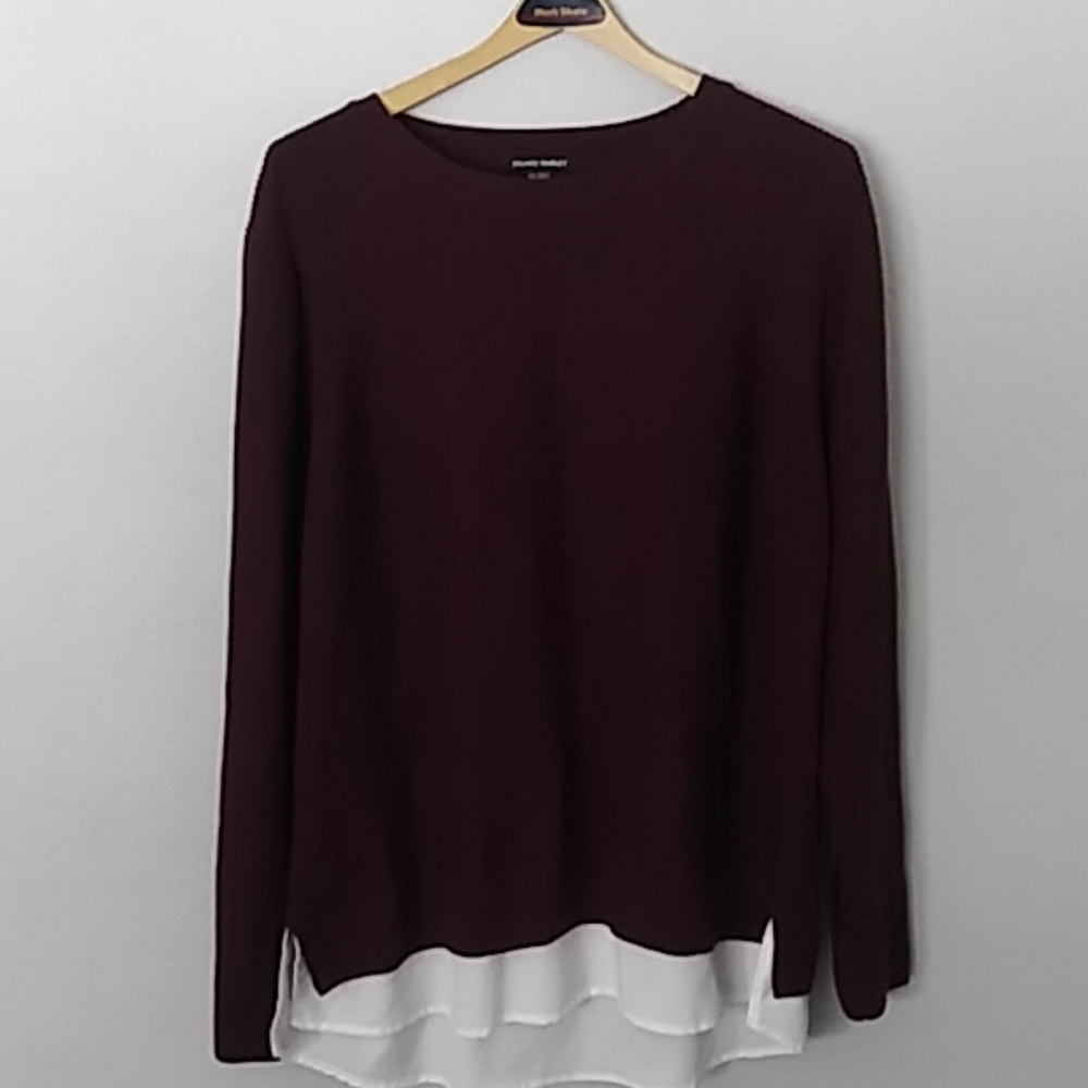 Hilary Radley long sleeve 2fer sweater